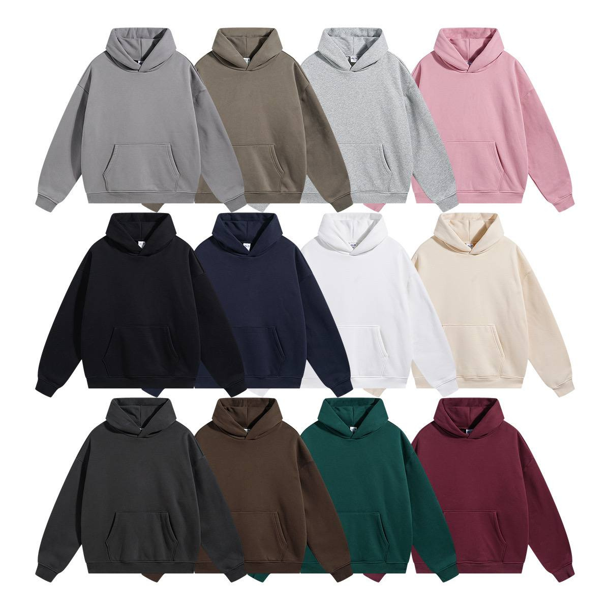 2025 autumn and winter new polar fleece 400g trendy hooded sweatshirt men's oversize non-shedding thickened men's hoodie (limited)