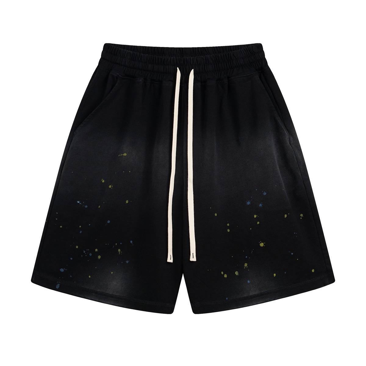 ARTIE Men's and Women's| 2025 Spring/Summer new 325G sprayed monkey color splash ink Retro loose shorts (LIMITED)