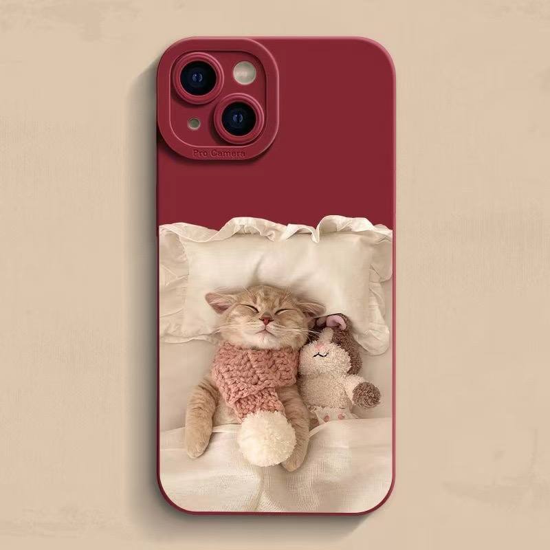 Quilt cat suitable for Apple mobile phone