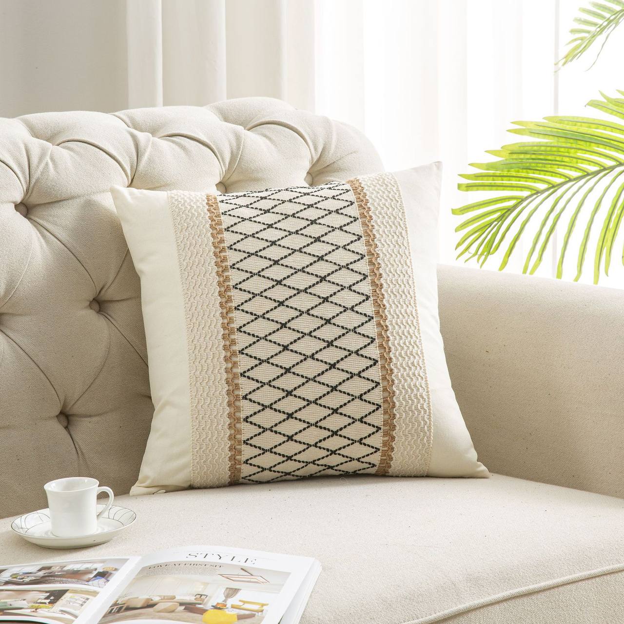 New Cotton and Linen Bohemian Pillow Cross-border Waist Pillow Sofa Office