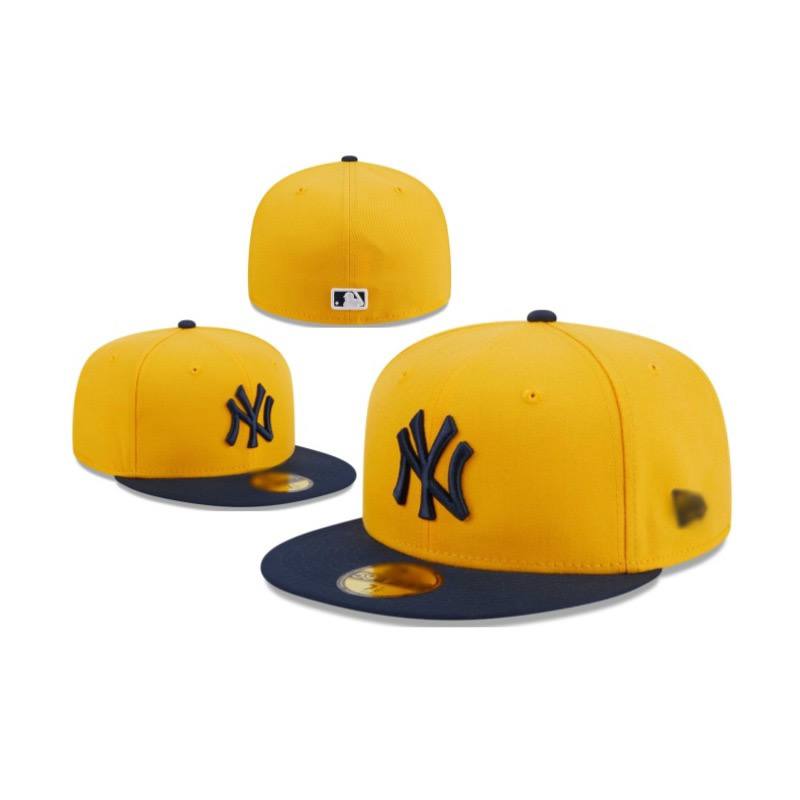 Foreign trade MLB classic baseball flat brim cap (NY) American sports league closed cap fashion size flat brim cap cross-border A