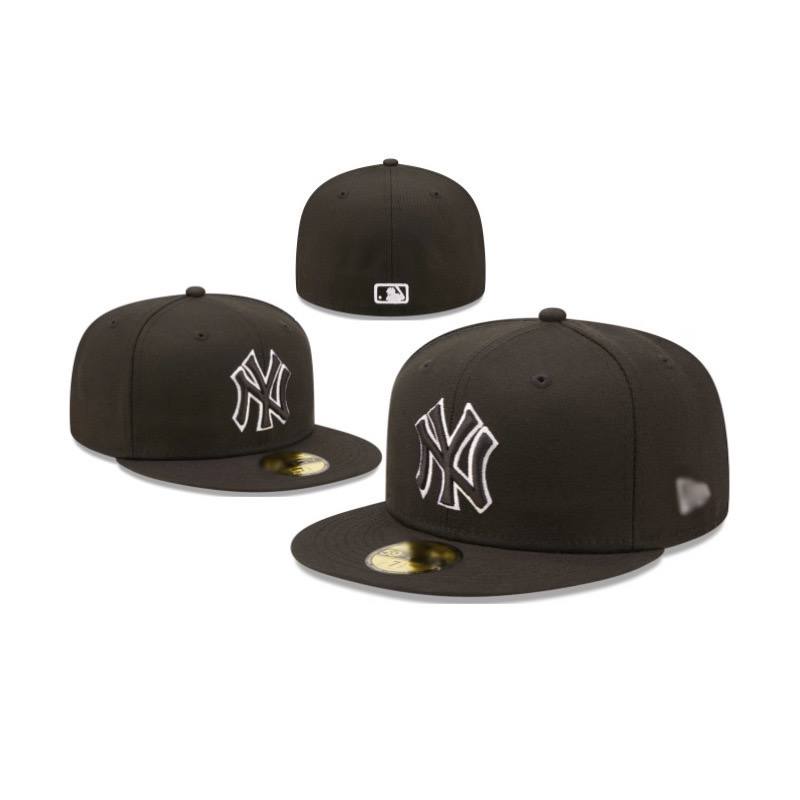 Foreign trade MLB classic baseball flat brim cap (NY) American sports league closed cap fashion size flat brim cap cross-border B