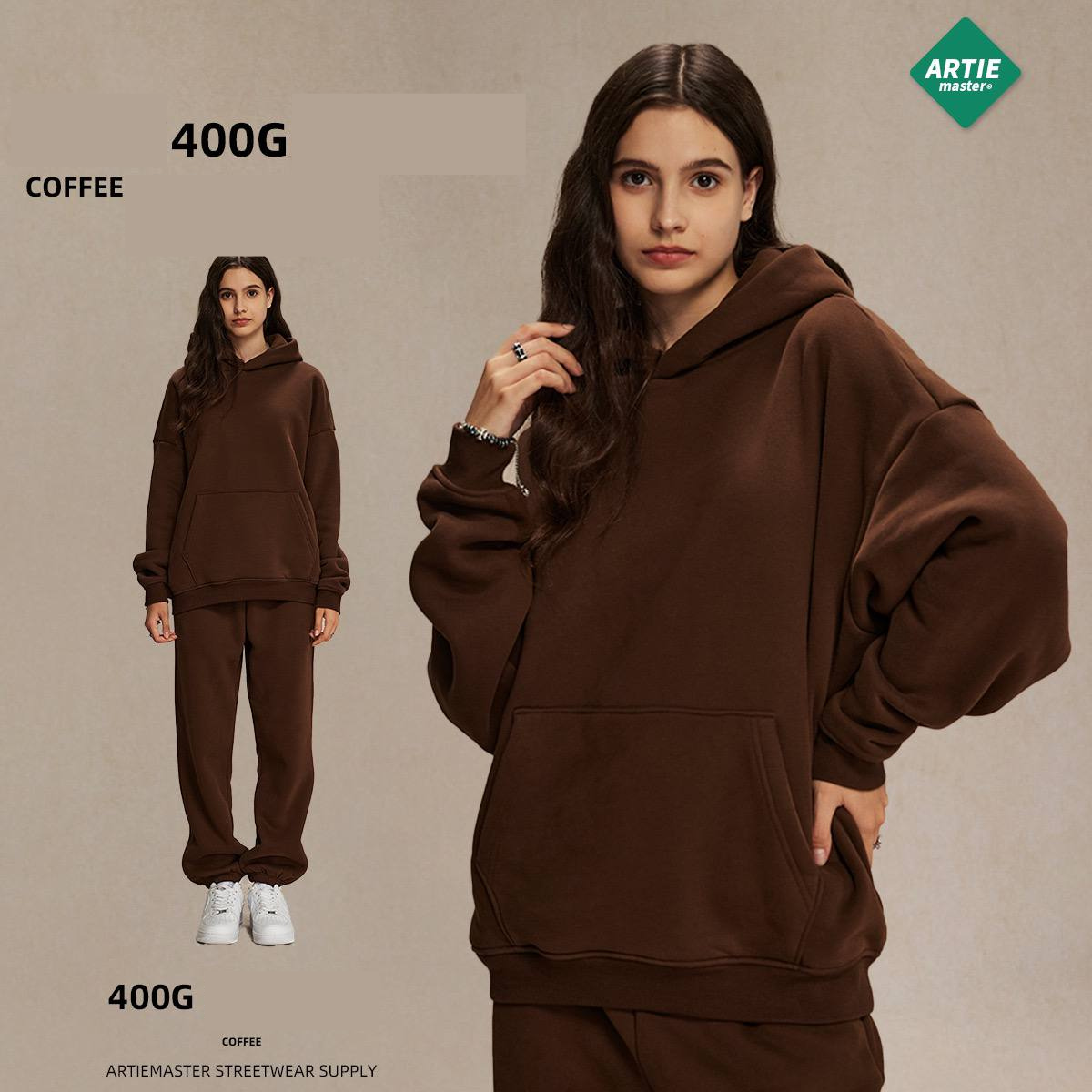 2025 autumn and winter new polar fleece 400g trendy hooded sweatshirt men's oversize non-shedding thickened men's hoodie (limited)