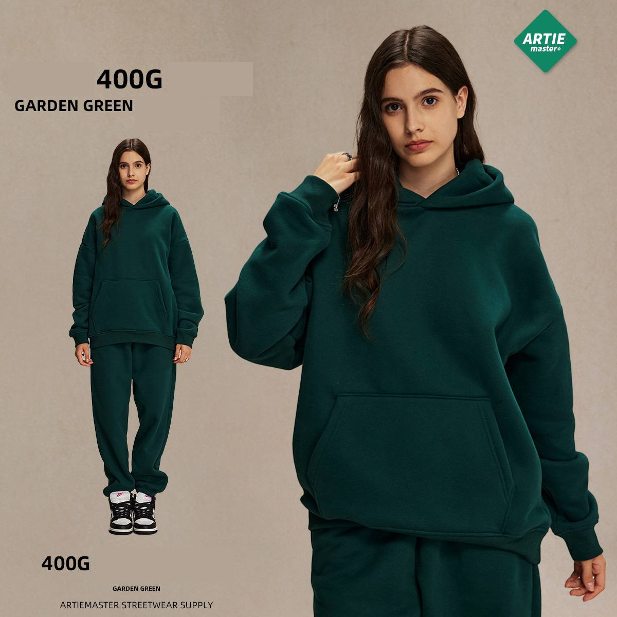 2025 autumn and winter new polar fleece 400g trendy hooded sweatshirt men's oversize non-shedding thickened men's hoodie (limited)