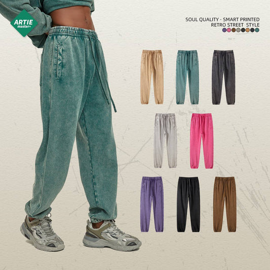 ARTIE Men's and Women's Clothing | 2025 New Street Fashion Brand Batik Distressed Loose Trousers Men's&amp; Women's Washed Retro Men's &amp; Women's Sweatpants (limited)