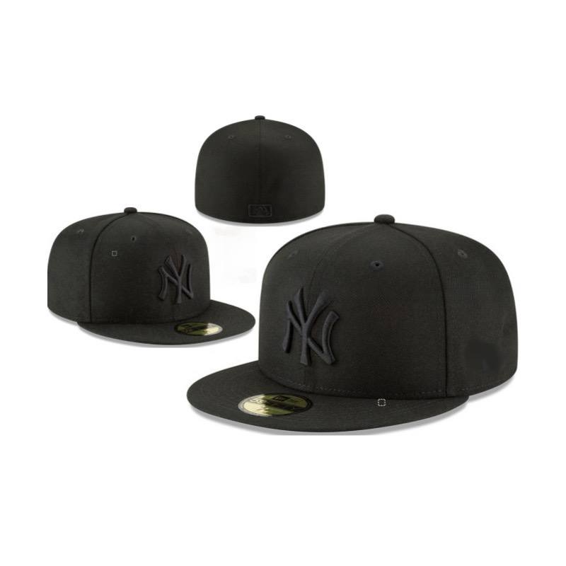Foreign trade MLB classic baseball flat brim cap (NY) American sports league closed cap fashion size flat brim cap cross-border B