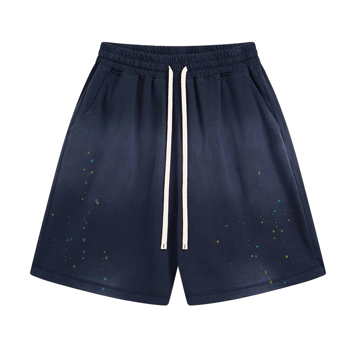 ARTIE Men's and Women's| 2025 Spring/Summer new 325G sprayed monkey color splash ink Retro loose shorts (LIMITED)